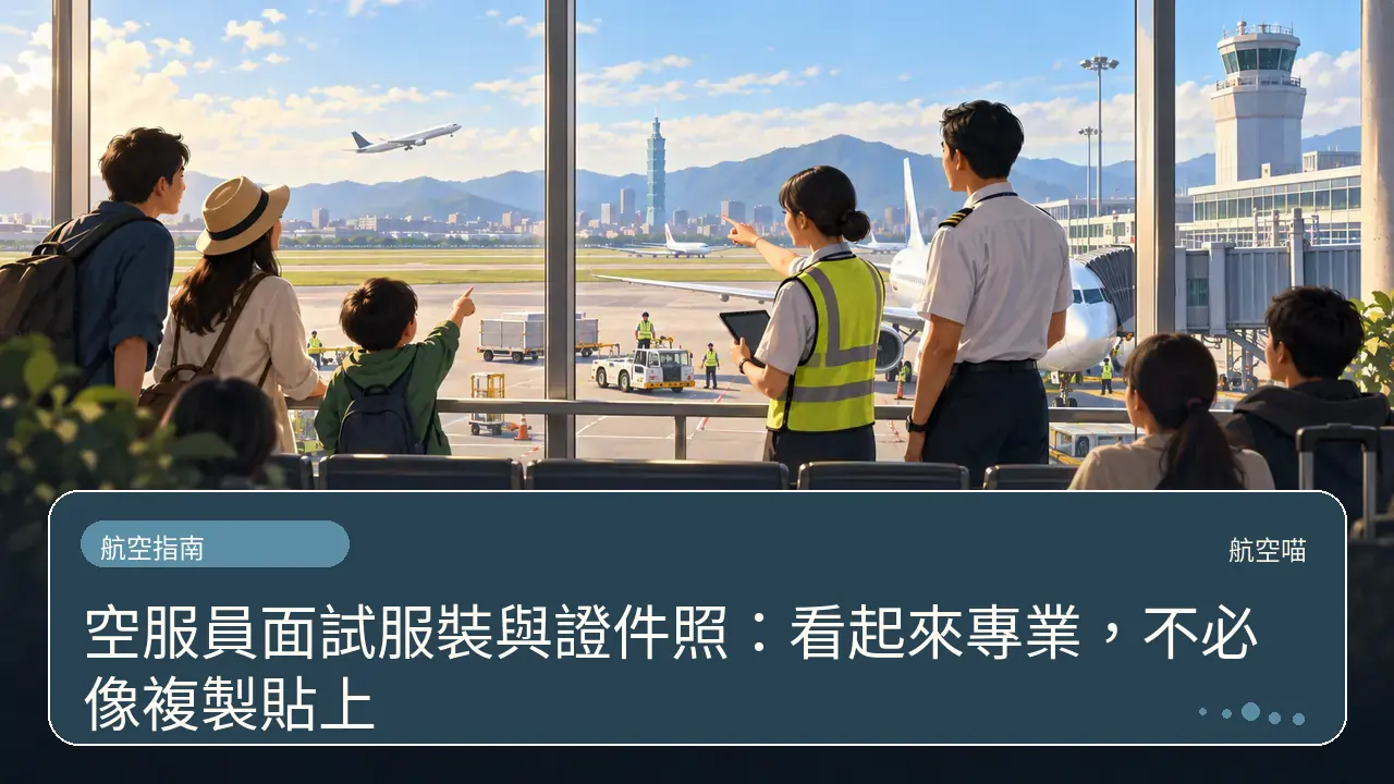 空服員面試服裝與證件照：看起來專業，不必像複製貼上主題插畫