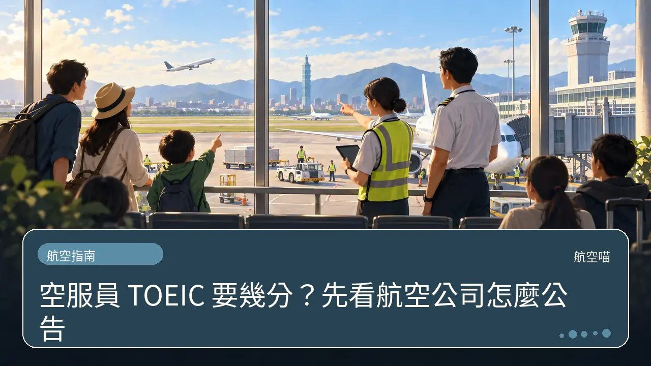 空服員 TOEIC 要幾分?先看航空公司怎麼公告主題插畫